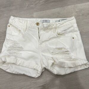 Guest boy fit denim white shorts
